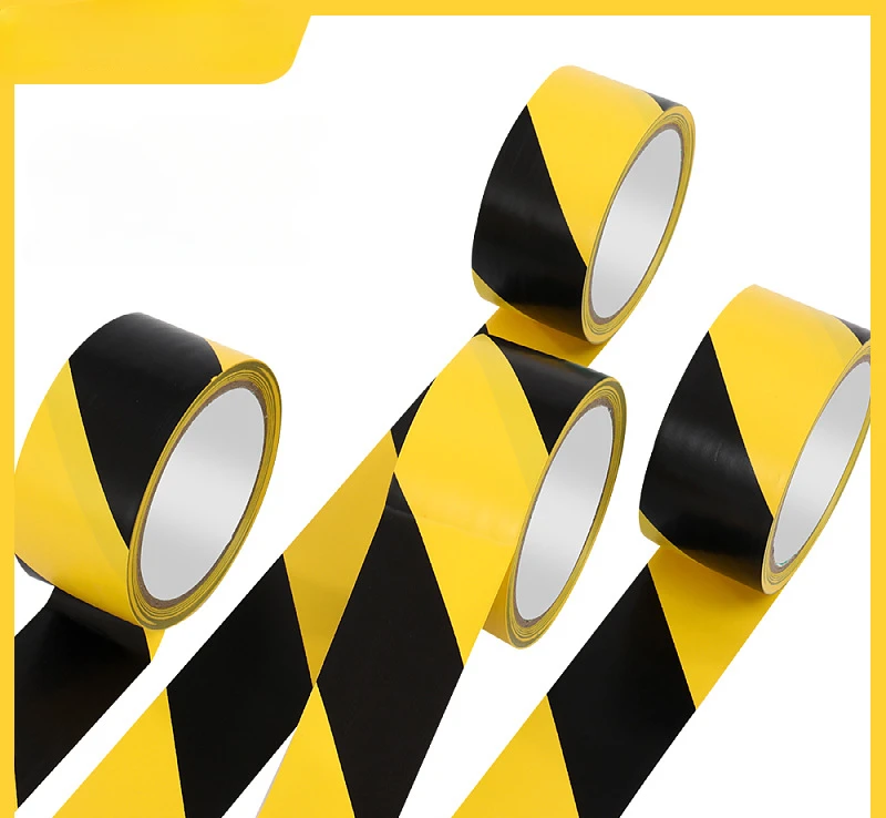 Black and yellow PVC warning tape wholesale reflective film warehouse ground identification waterproof zebra crossing water 
Black and yellow PVC warning tape wholesale reflective film warehouse ground identification waterproof zebra crossing water