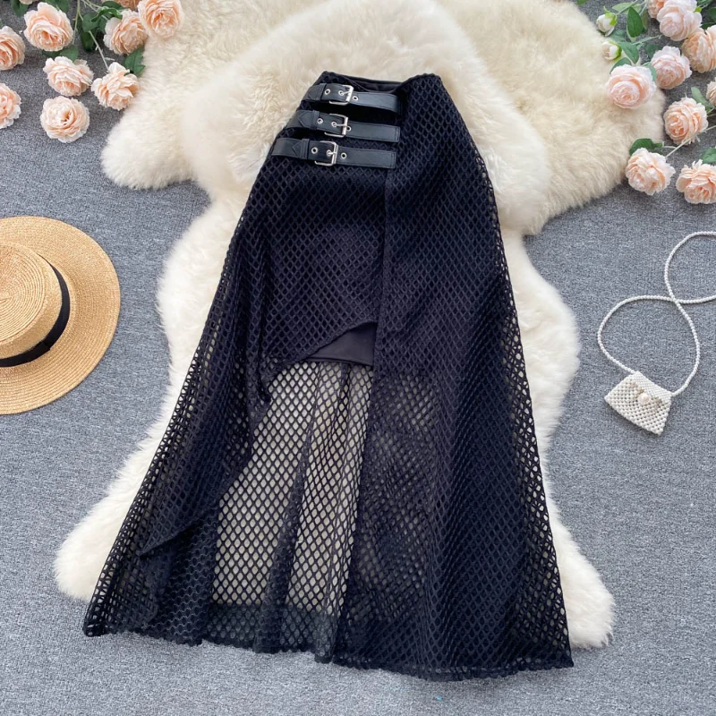 Long Skirts Korean Fashion Boho Tutu Woman A Line Mesh Irregular Skirt Women High Waisted Hollow Out Tulle Femme Dropshipping
Long Skirts Korean Fashion Boho Tutu Woman A Line Mesh Irregular Skirt Women High Waisted Hollow Out Tulle Femme Dropshipping