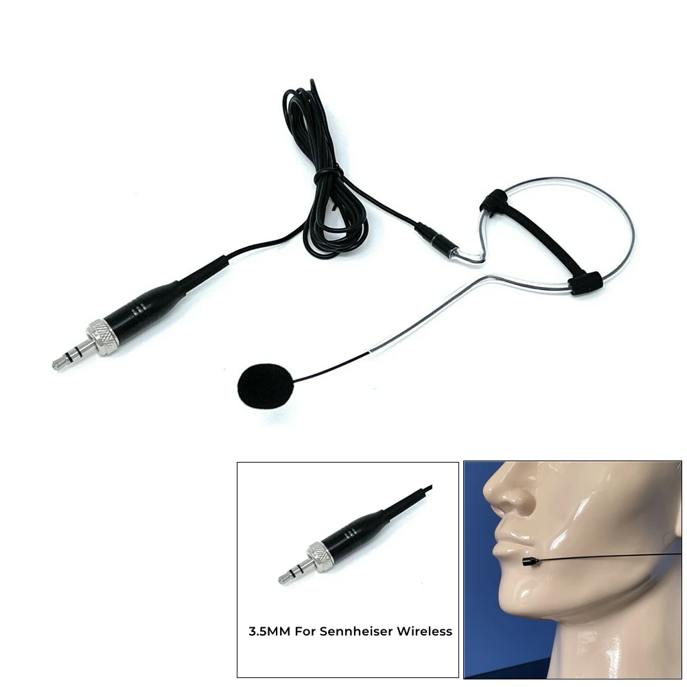 Single Earhook Unidirectional Headset Microphone 3.5MM For Sennheiser Wireless Black With Microphone Cover
Single Earhook Unidirectional Headset Microphone 3.5MM For Sennheiser Wireless Black With Microphone Cover