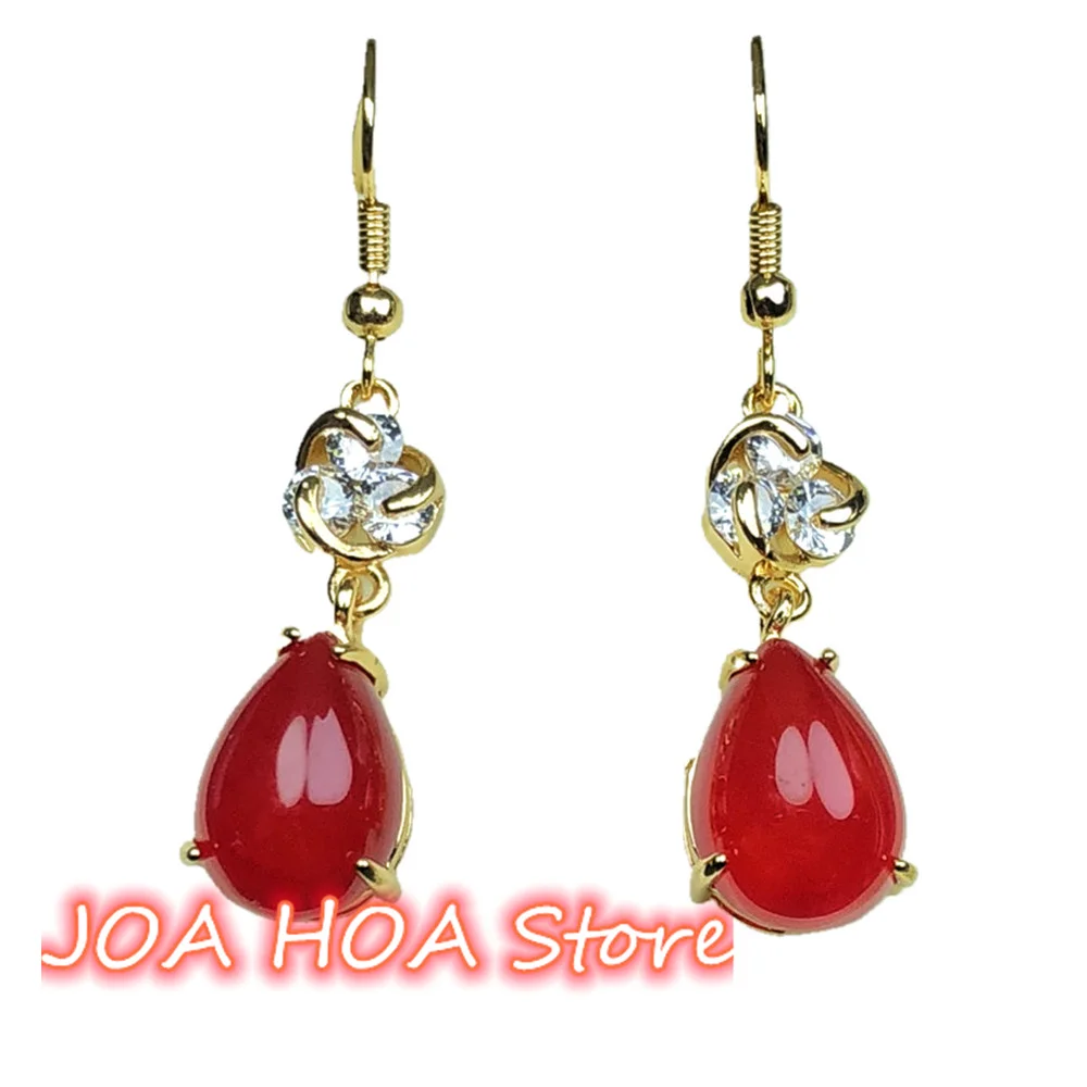 Red Chalcedony Natural Jade Agate Earchain Exquisite Earrings Gold-plated Inlaid Ear Ornaments Fine Jewelry Accessories
Red Chalcedony Natural Jade Agate Earchain Exquisite Earrings Gold-plated Inlaid Ear Ornaments Fine Jewelry Accessories