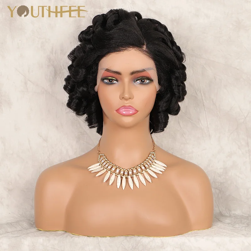 Youthfee 12" Burgundy Spring Curly Wig For Black Women Female Wave Crul Wigs Curls Lace Front Synthetic Wigs With Baby Hair
Youthfee 12" Burgundy Spring Curly Wig For Black Women Female Wave Crul Wigs Curls Lace Front Synthetic Wigs With Baby Hair