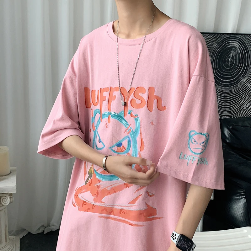 Мужская хлопковая футболка аниме YYK, мужские летние футболки, модные футболки большого размера 5XL, повседневные розовые футболки для мужчин
Мужская хлопковая футболка аниме YYK, мужские летние футболки, модные футболки большого размера 5XL, повседневные розовые футболки для мужчин