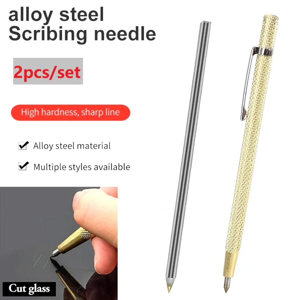 2Pcs/Set Diamond Glass Tile Cutter 150mm / 140mm Carbide Scriber Hard Metal Lettering Pen Woodworking/Construction Hand Tools
2Pcs/Set Diamond Glass Tile Cutter 150mm / 140mm Carbide Scriber Hard Metal Lettering Pen Woodworking/Construction Hand Tools