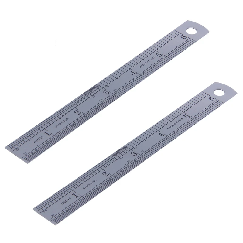 2X Stainless Metal Ruler Measuring Tool 15Cm 6 Inch
2X Stainless Metal Ruler Measuring Tool 15Cm 6 Inch