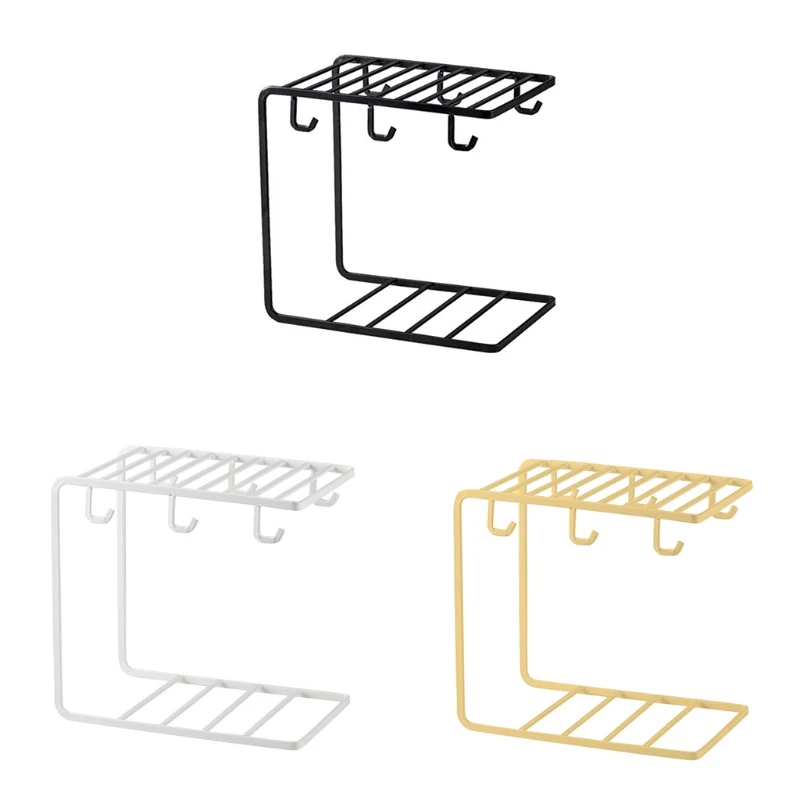Coffee Cup Storage Holder Iron Coffee Plate Storage 6 Cups Anti-rust Hanging Cup Holder Kitchen Storage 2 Colors 
Coffee Cup Storage Holder Iron Coffee Plate Storage 6 Cups Anti-rust Hanging Cup Holder Kitchen Storage 2 Colors