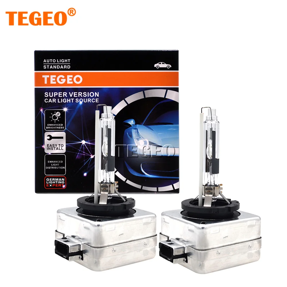 

TEGEO 2PCS D1S D3S Xenon HID Bulb 35W D1S 6000K 5000K 55W D3S 4300K 8000K 10000K D1R D3R Auto HID Headlamp Light For Audi BMW