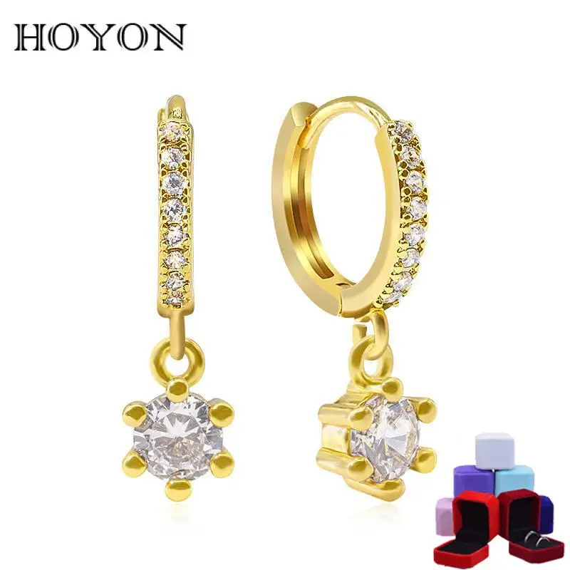 HOYON Inlaid 18k Color earrings For Women Office Jewelry with imitation Diamond drop earring ins ethos Birthday Gift For Girl
HOYON Inlaid 18k Color earrings For Women Office Jewelry with imitation Diamond drop earring ins ethos Birthday Gift For Girl