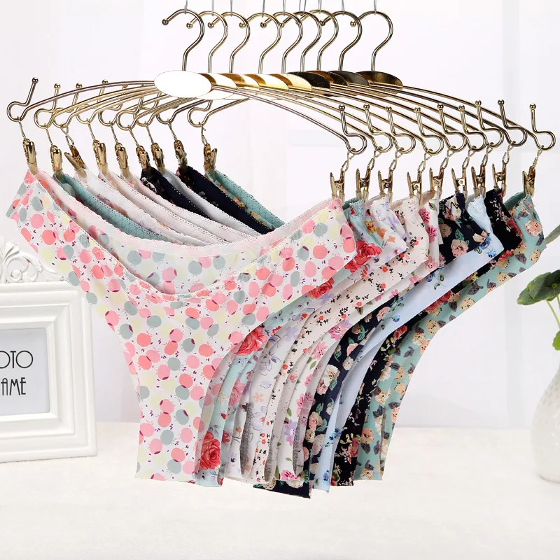 ZUZZEE Women's Seamless Ice Silk Underwear Print Ladies Elastic Ladies Panties Breathable Soft Comfortable Thong T Pants
ZUZZEE Women's Seamless Ice Silk Underwear Print Ladies Elastic Ladies Panties Breathable Soft Comfortable Thong T Pants