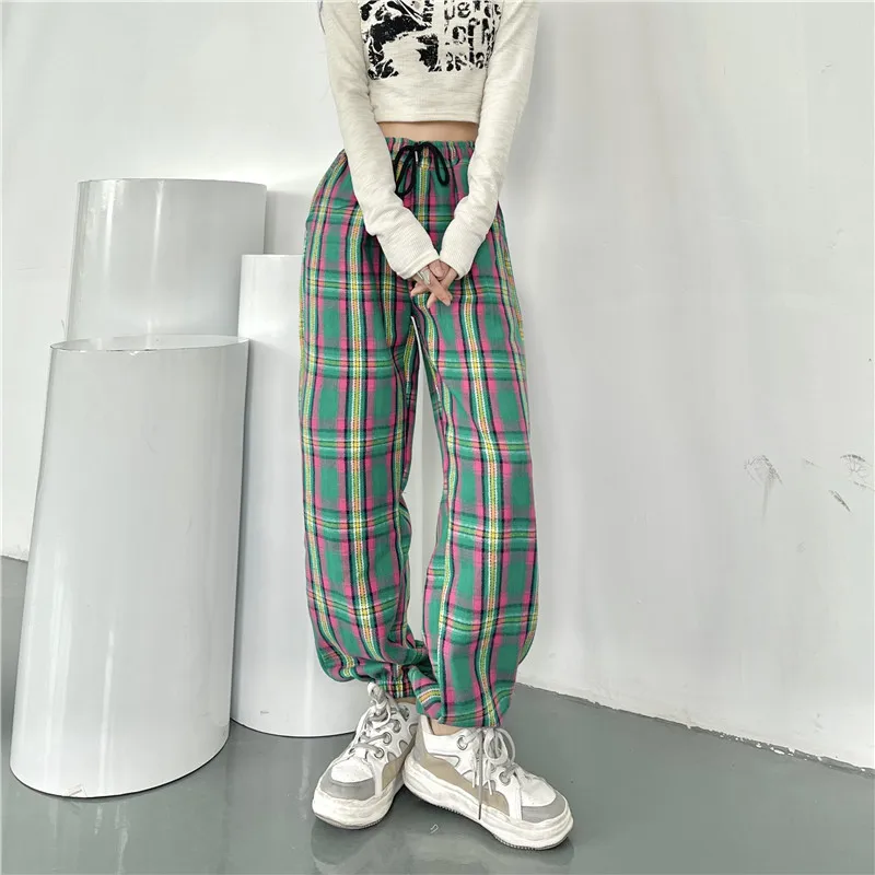 New Summer Pants Ins High Street Women's Men's Vintage Loose Elastic Waist Trousers Casual Plaid Pants Fashion Drawstring Pants
New Summer Pants Ins High Street Women's Men's Vintage Loose Elastic Waist Trousers Casual Plaid Pants Fashion Drawstring Pants