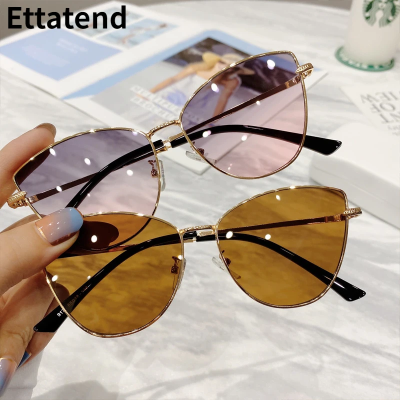 Солнцезащитные очки «кошачий глаз» женские, модные роскошные брендовые дизайнерские винтажные, с градиентными металлическими линзами, 2022
Солнцезащитные очки «кошачий глаз» женские, модные роскошные брендовые дизайнерские винтажные, с градиентными металлическими линзами, 2022