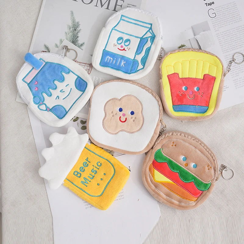 Cartoon Cute Children Coin Purse Cute Wallet Creative Burger Fries Yogurt Plush Coin Bag Kawaii Zipper Bag Coin Pouch for Kids 
Cartoon Cute Children Coin Purse Cute Wallet Creative Burger Fries Yogurt Plush Coin Bag Kawaii Zipper Bag Coin Pouch for Kids