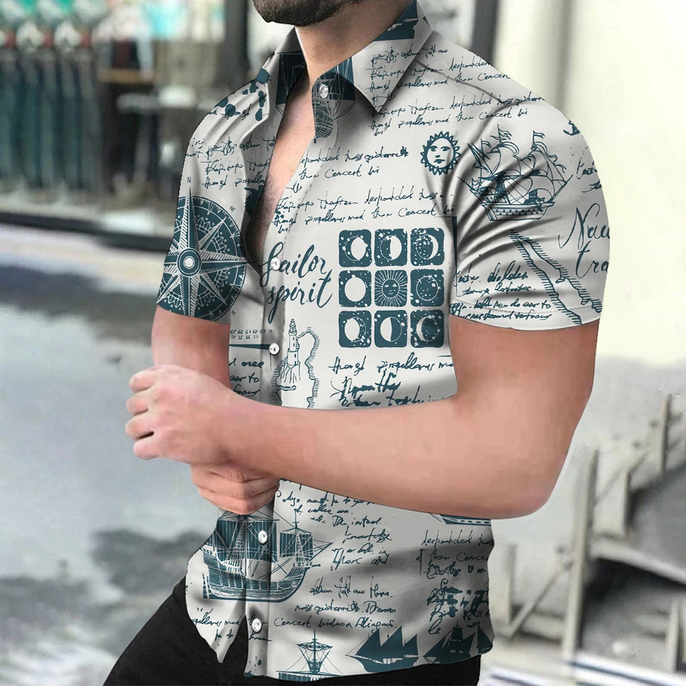 New Unisex Retro Men's Hawaiian Shirt Plus Size Shirt Sailboat Compass Marine 3d Print Retro Men's Shirt Loose Short Sleeve
New Unisex Retro Men's Hawaiian Shirt Plus Size Shirt Sailboat Compass Marine 3d Print Retro Men's Shirt Loose Short Sleeve