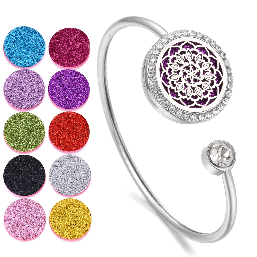 2023 Crystal Flower Aromatherapy Bracelet Cuff Bangle Women Essential Oil Diffuser Charm Lockets Aroma Perfume Diffuser Bracelet
2023 Crystal Flower Aromatherapy Bracelet Cuff Bangle Women Essential Oil Diffuser Charm Lockets Aroma Perfume Diffuser Bracelet