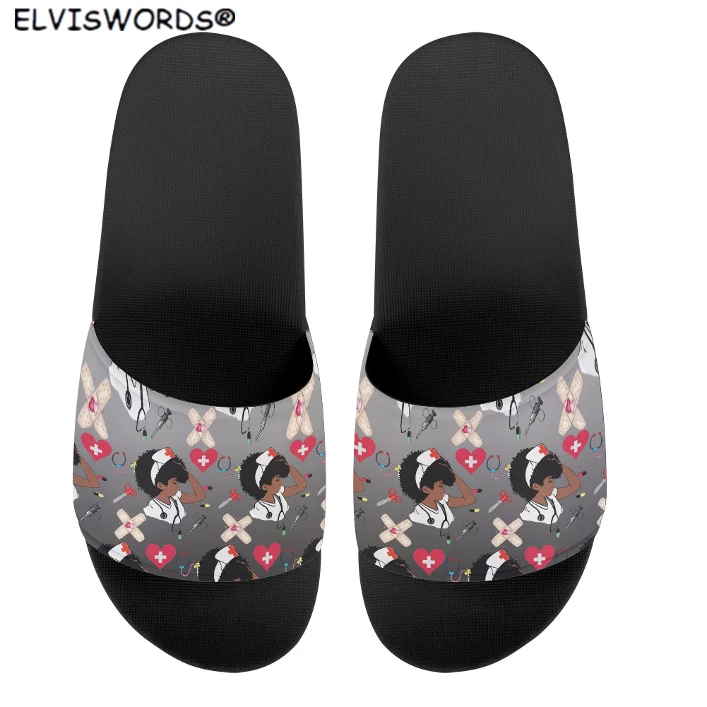ELVISWORDS/летние женские домашние сандалии; Медицинские черные Нескользящие тапочки с рисунком медсестры для девушек; Пляжные водонепроницаем...
ELVISWORDS/летние женские домашние сандалии; Медицинские черные Нескользящие тапочки с рисунком медсестры для девушек; Пляжные водонепроницаем...