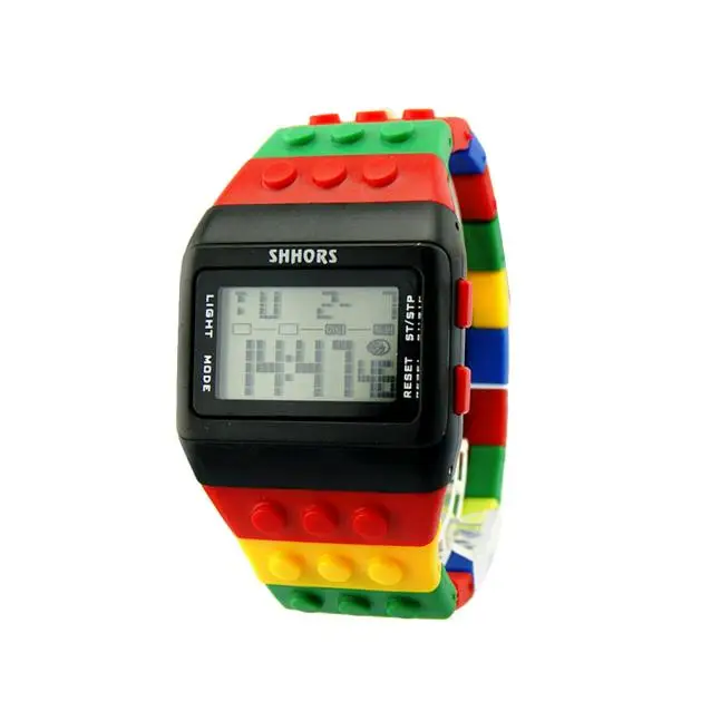 Роскошные унисекс цветные цифровые наручные часы Sport Смотреть кварц для мужчин Led Date Outdoor.