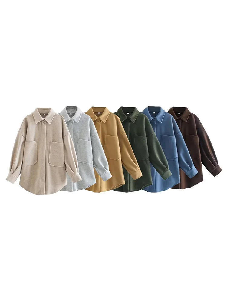 BM&MD&ZA Women 2022 New Fashion six colors big pocket Jacket Coat Vintage Long Sleeve button up Female Outerwear Chic Overshirt
BM&MD&ZA Women 2022 New Fashion six colors big pocket Jacket Coat Vintage Long Sleeve button up Female Outerwear Chic Overshirt