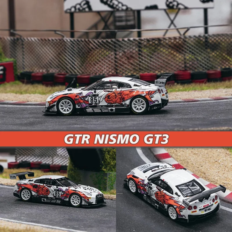 

TW 1:64 R35 GTR NISMO GT3 85# Alloy Diorama Car Model Collection Miniature Carros Toys Tarmac Works In Stock