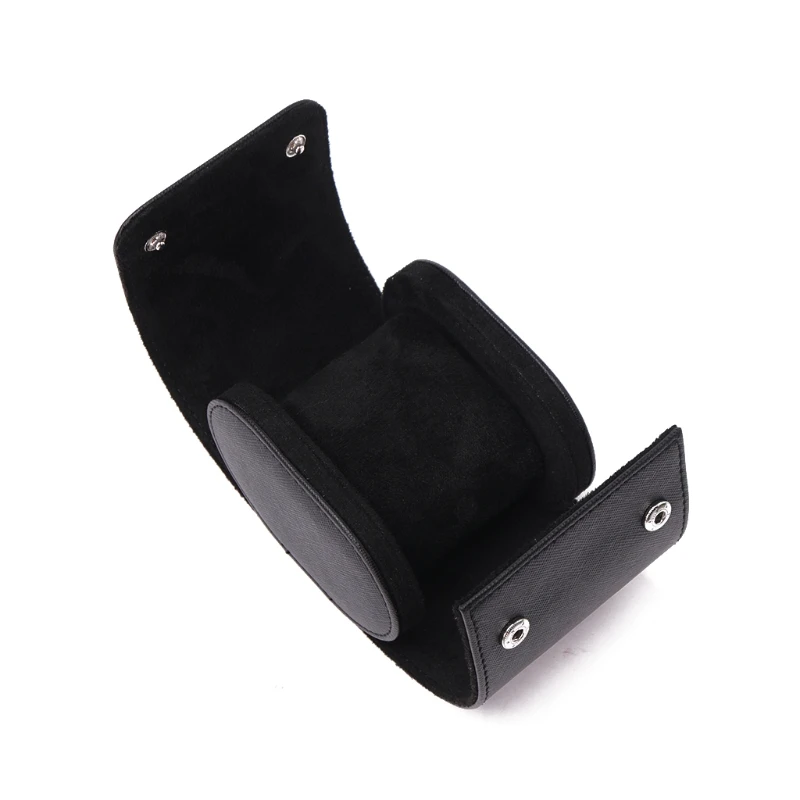 Black Real Leather Watch Roll Single Watch Travel Case
Black Real Leather Watch Roll Single Watch Travel Case