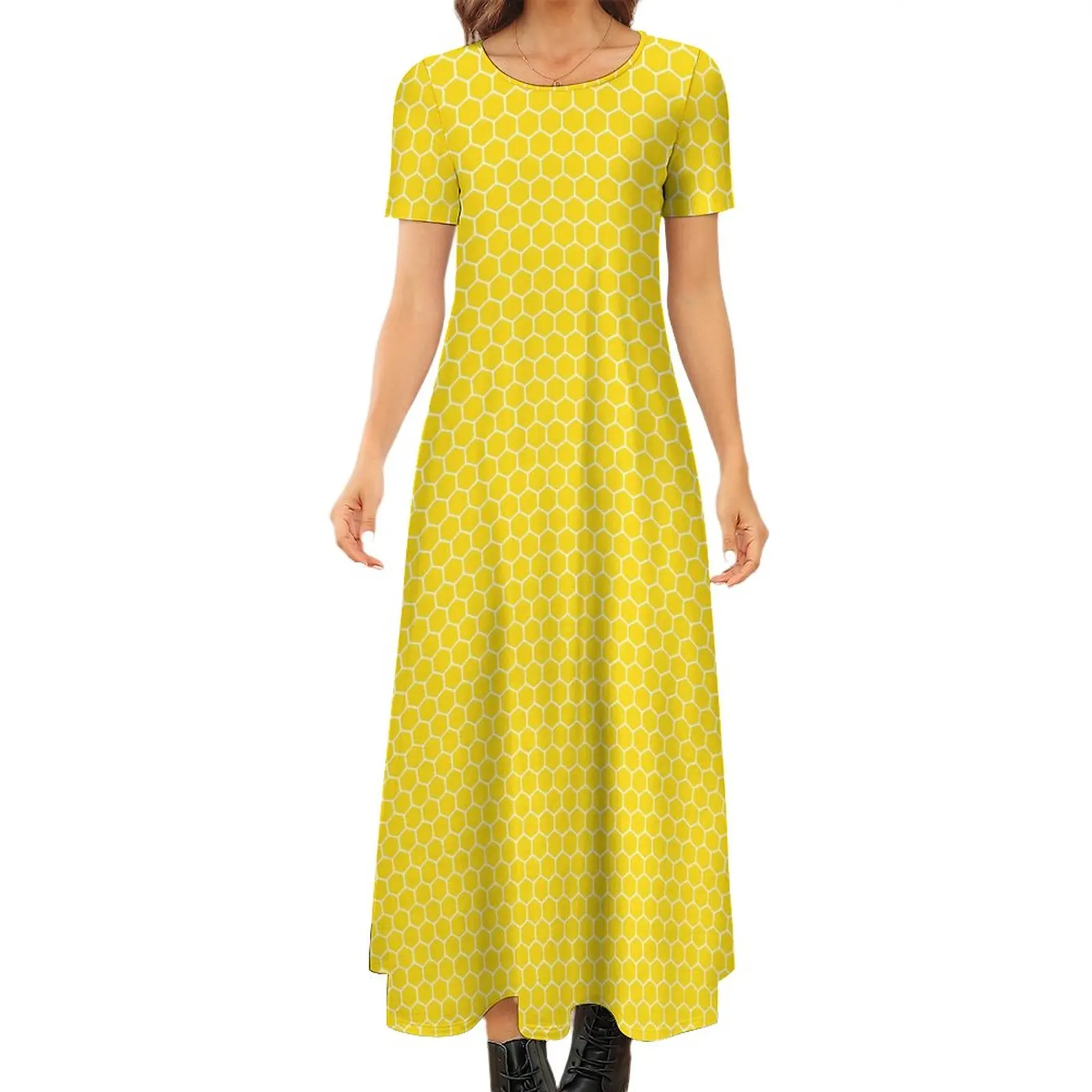 Yellow Hives Dress Geometric Print Kawaii Maxi Dress Ladies Short Sleeve Street Wear Boho Beach Long Dresses 5XL 6XL 7XL
Yellow Hives Dress Geometric Print Kawaii Maxi Dress Ladies Short Sleeve Street Wear Boho Beach Long Dresses 5XL 6XL 7XL