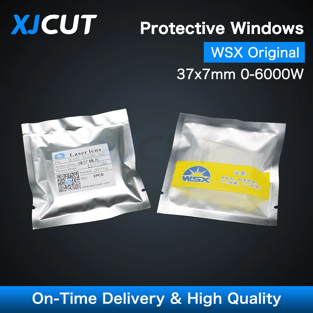 XJCUT 10 шт./лот WSX Laser оригинальный защитный Windows 37*7 мм оптический объектив для WSX Волоконно-Лазерная режущая головка NC60 0-6000 Вт