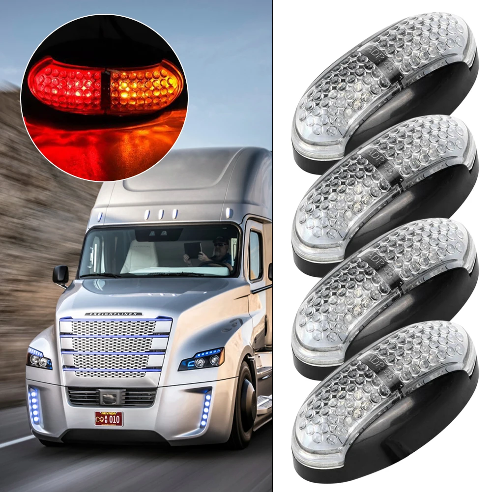 2Pcs Car LED Side Marker 4LED Side Marker Warning Light 12V/24V Auto Sidemarker Lamp IP68 Waterproof for Truck Trailer Caravan
2Pcs Car LED Side Marker 4LED Side Marker Warning Light 12V/24V Auto Sidemarker Lamp IP68 Waterproof for Truck Trailer Caravan