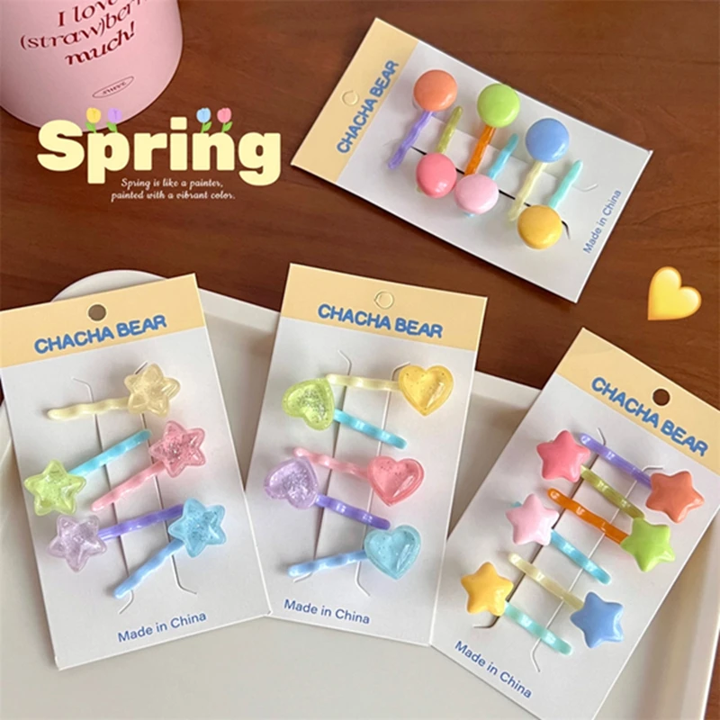 6Pcs/set Candy Color Hairpins Barrette Colorful Hair Clip Soild Color Gummy Headwear Girls Women Hairpin Duckbill Clip Headwear
6Pcs/set Candy Color Hairpins Barrette Colorful Hair Clip Soild Color Gummy Headwear Girls Women Hairpin Duckbill Clip Headwear