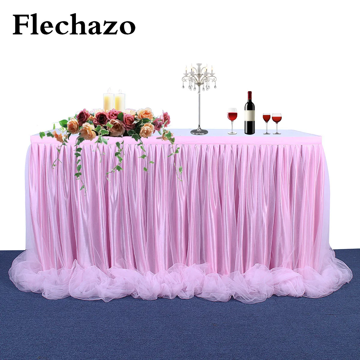 

Table Skirt Wedding Party Christmas Decoration Birthday Sweet Candy Gauze Deco Dessert Tulle Conference Tablecloth Tutu Tull