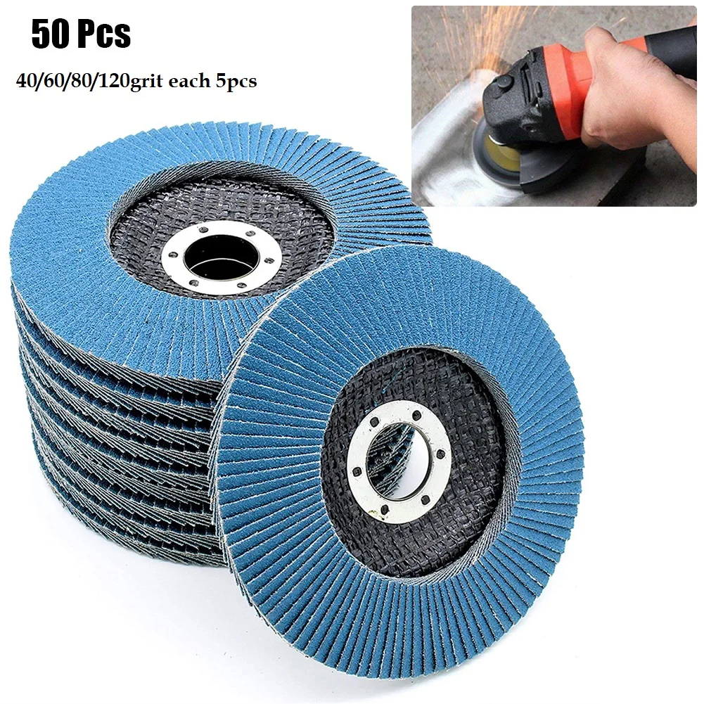 50Pcs 125mm Grinding Wheel 22mm Bore Flap Discs 40-120Grit Angle Grinder Sanding Disc Metal Wood Polishing Abrasive Tool
50Pcs 125mm Grinding Wheel 22mm Bore Flap Discs 40-120Grit Angle Grinder Sanding Disc Metal Wood Polishing Abrasive Tool