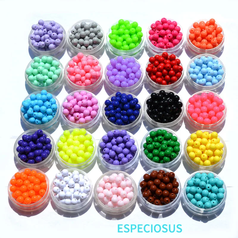 Multi Colors 8MM Round Shaped Acrylic Beads DIY Jewelry Making Accessories Plastic Spacer Bracelet Handcraft Fittings 100 PCS
Multi Colors 8MM Round Shaped Acrylic Beads DIY Jewelry Making Accessories Plastic Spacer Bracelet Handcraft Fittings 100 PCS