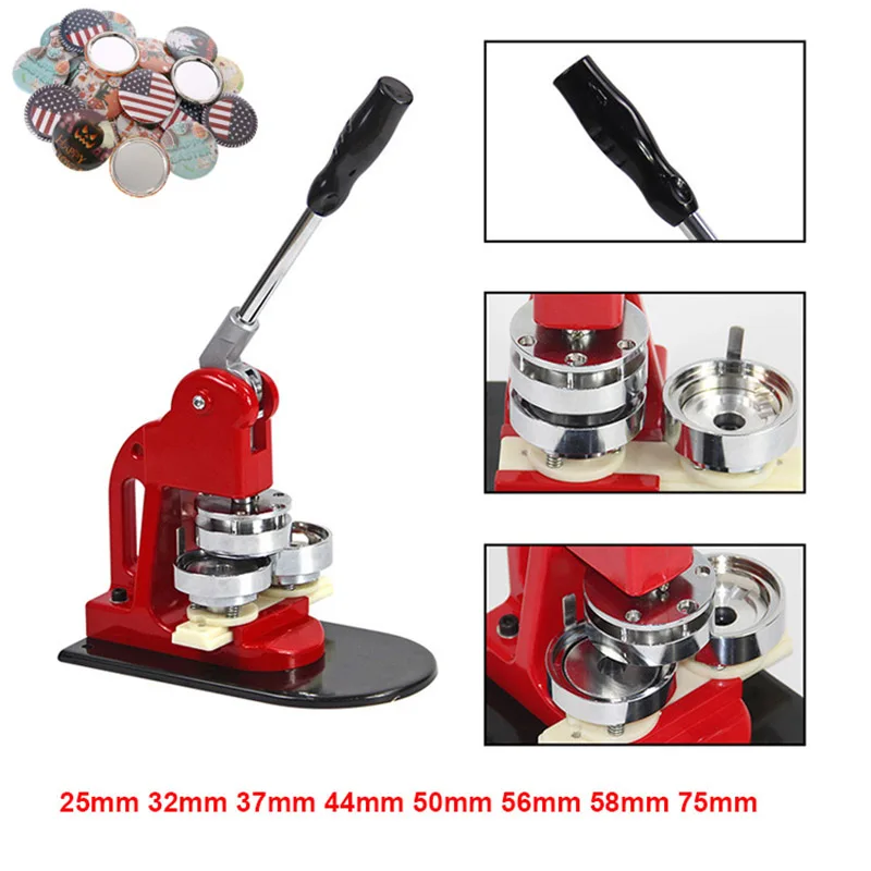 25MM-75MM Button Maker Machine Metal Machine Rate DIY Badges Set Broochs Press Tools with100Pcs Circle Manufacture Button Parts
25MM-75MM Button Maker Machine Metal Machine Rate DIY Badges Set Broochs Press Tools with100Pcs Circle Manufacture Button Parts