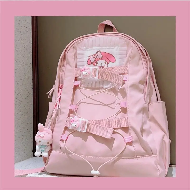 Kawaii Sanrio My Melody Cinnamoroll Kuromi мягкий рюкзак для девочек с героями мультфильмов милый школьный рюкзак повседневный вместительный рюкзак
Kawaii Sanrio My Melody Cinnamoroll Kuromi мягкий рюкзак для девочек с героями мультфильмов милый школьный рюкзак повседневный вместительный рюкзак