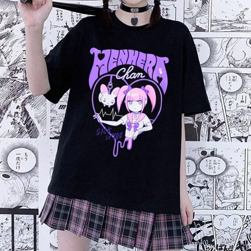 2022 Women T-shirt Aesthetic Gothic Punk Cartoon Print Short Sleeve T Shirt Harajuku Summer Ulzzang Loose Casual y2k Clothes Top
2022 Women T-shirt Aesthetic Gothic Punk Cartoon Print Short Sleeve T Shirt Harajuku Summer Ulzzang Loose Casual y2k Clothes Top
