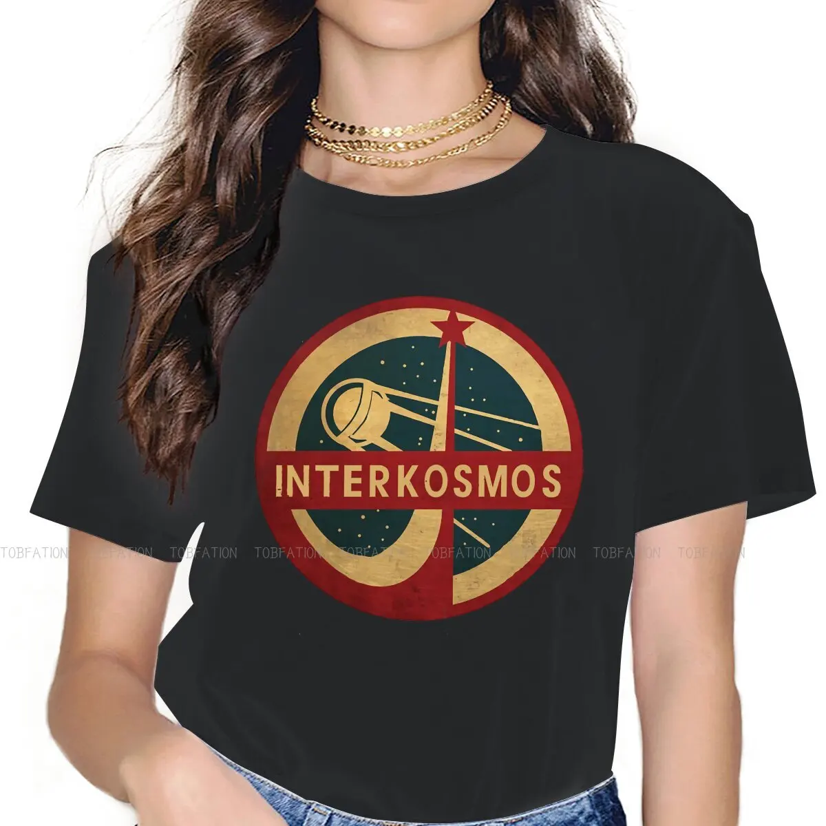 Russian USSR CCCP Women T Shirt Vintage Interkosmos Space Program Sputnik Satellite Female Tops 5XL Tees Ladies Oversized Tshirt
Russian USSR CCCP Women T Shirt Vintage Interkosmos Space Program Sputnik Satellite Female Tops 5XL Tees Ladies Oversized Tshirt