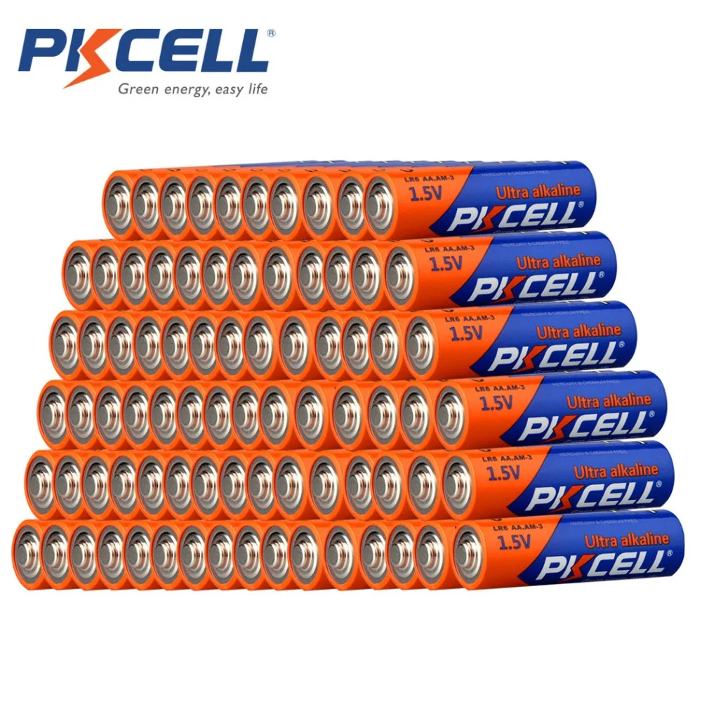 72 X PKCELL AA Battery LR6 AM3 AA 1.5V Alkaline Battery primary Baterias 2A Bateria Batteries for For Flashlight Toy Watch MP3
72 X PKCELL AA Battery LR6 AM3 AA 1.5V Alkaline Battery primary Baterias 2A Bateria Batteries for For Flashlight Toy Watch MP3