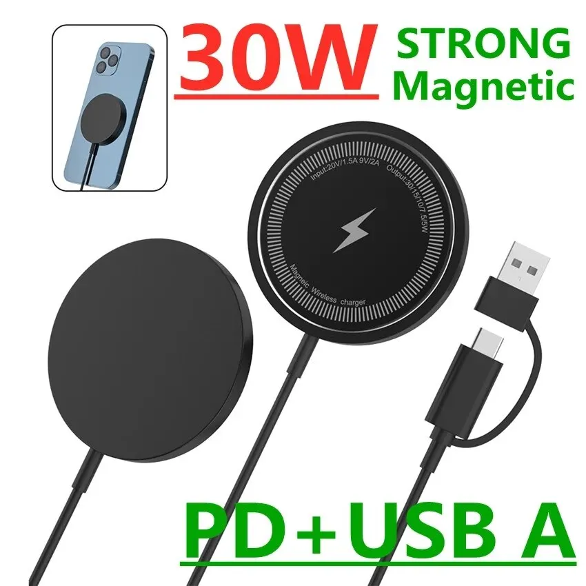 30W Magnetic Wireless Charger Fast Charging Pad Stand for iPhone 14 13 12 Pro Max Airpods PD Macsafe Phone Chargers Dock Station
30W Magnetic Wireless Charger Fast Charging Pad Stand for iPhone 14 13 12 Pro Max Airpods PD Macsafe Phone Chargers Dock Station