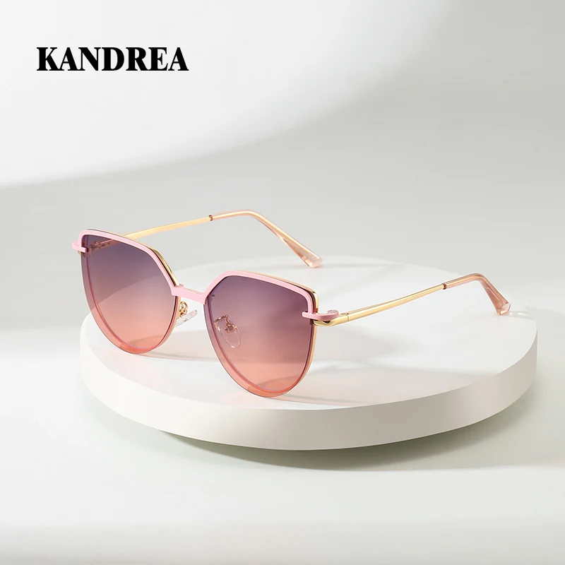 

KANDREA Vintage Alloy Cateye Sunglasses Women Fashion Eyeglases Frame Optical Myopia Retro Polarized Prescription Glasses 7002