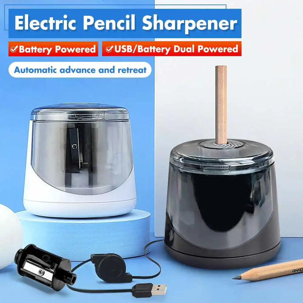 Battery/USB Power Automatic Electric Pencil Sharpener Blade for Kids School Stationery Office Home supplies Battery-Powered Safe
Battery/USB Power Automatic Electric Pencil Sharpener Blade for Kids School Stationery Office Home supplies Battery-Powered Safe