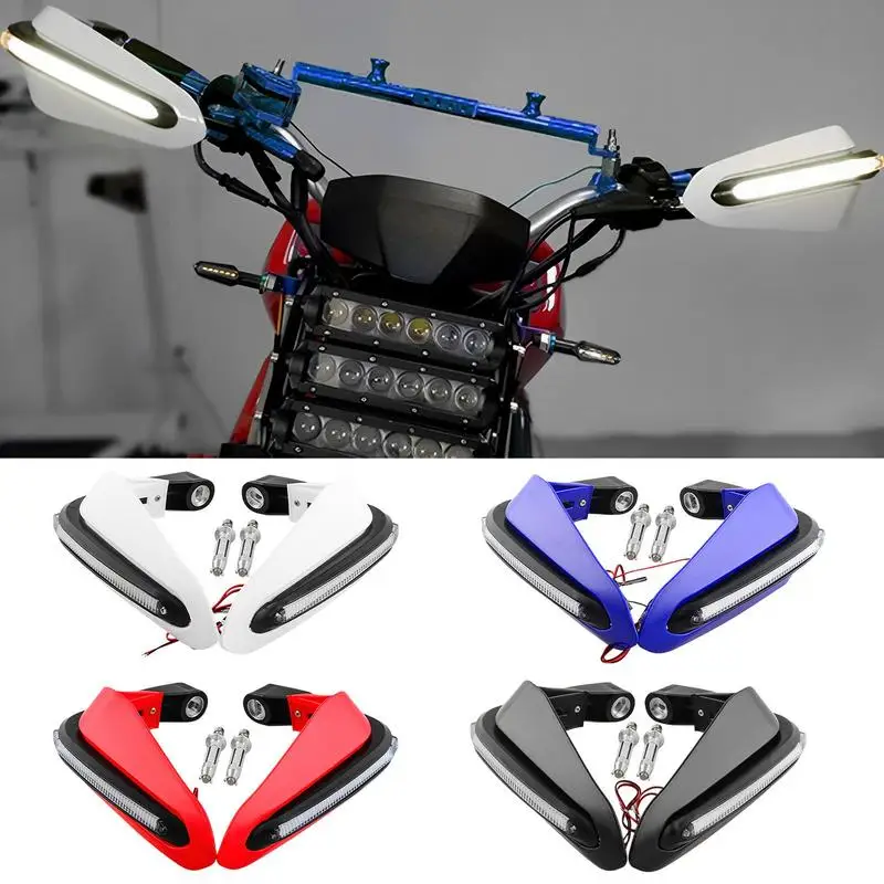 2Pcs Motorcycle Handguard Hand Handlebar Handle Bar Guard Protector With Led Lights Turn Signal Anti-fall Handguards Windshield
2Pcs Motorcycle Handguard Hand Handlebar Handle Bar Guard Protector With Led Lights Turn Signal Anti-fall Handguards Windshield