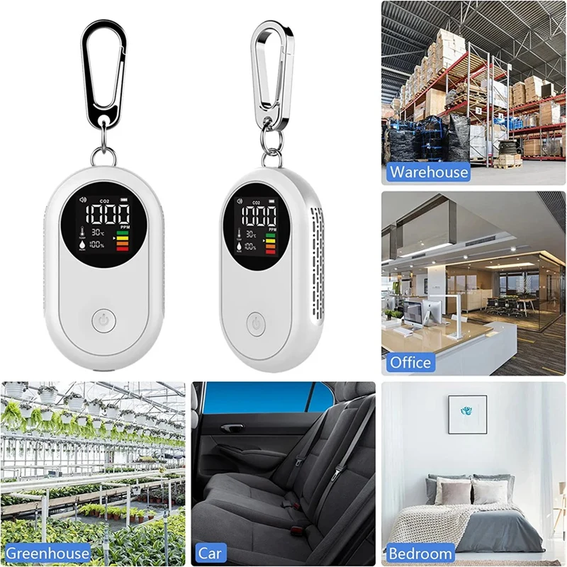 Mini CO2 Detector,Air Quality Monitor Carbon Dioxide Tester,Indoor Air Temperature Humidity Analyzer Digital CO2 Monitor
Mini CO2 Detector,Air Quality Monitor Carbon Dioxide Tester,Indoor Air Temperature Humidity Analyzer Digital CO2 Monitor