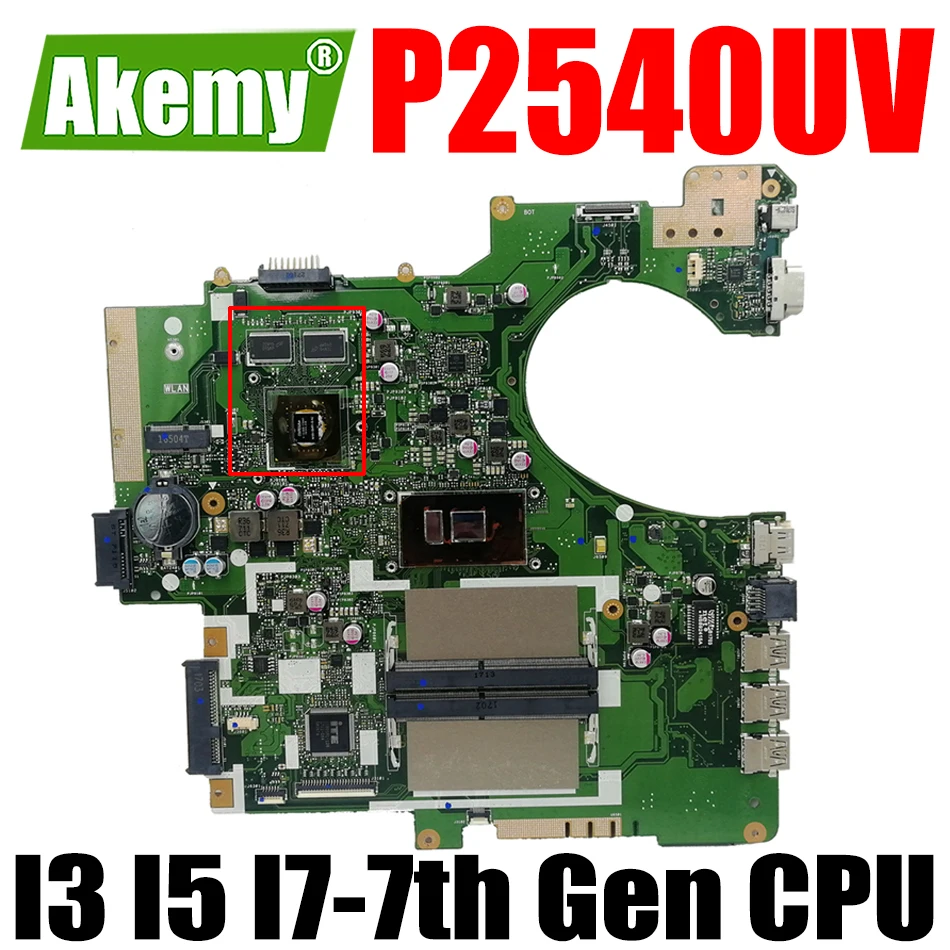 Материнская плата P2540UV для ноутбука ASUS P553UJ P553U PRO553UJ PRO553U P2540U
Материнская плата P2540UV для ноутбука ASUS P553UJ P553U PRO553UJ PRO553U P2540U