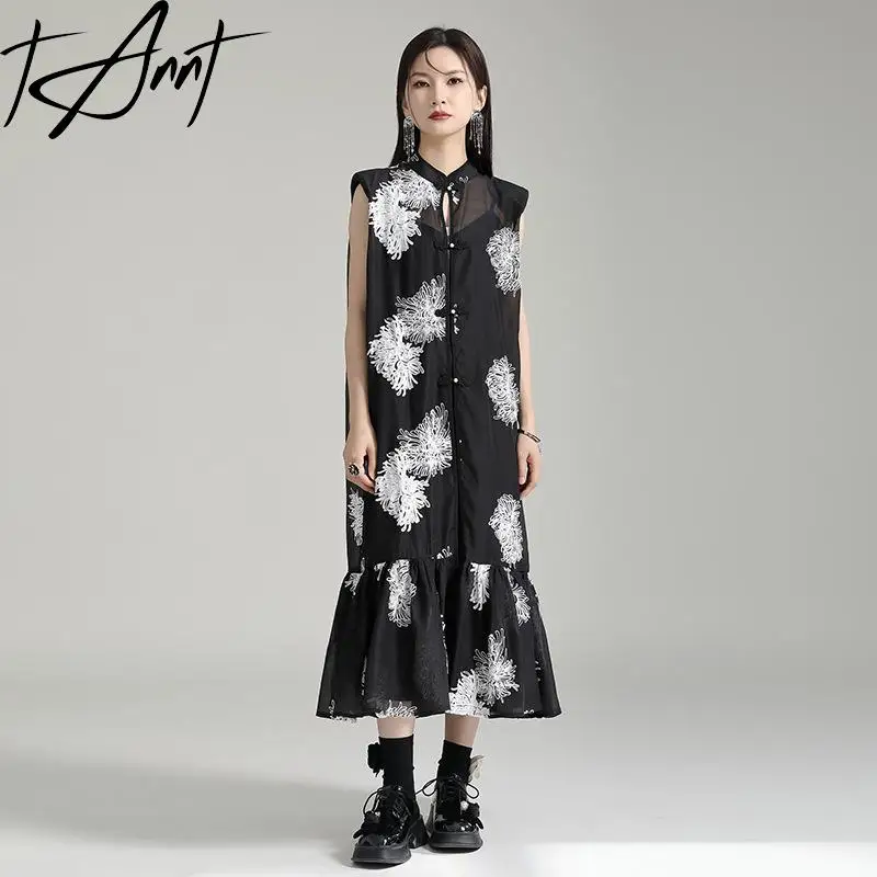 Tannt Women Dress Sleeveless Embroidery Printing Mermaid Dress Women Fashion Vintage Sexy Long Summer Dress Women 2023 New
Tannt Women Dress Sleeveless Embroidery Printing Mermaid Dress Women Fashion Vintage Sexy Long Summer Dress Women 2023 New