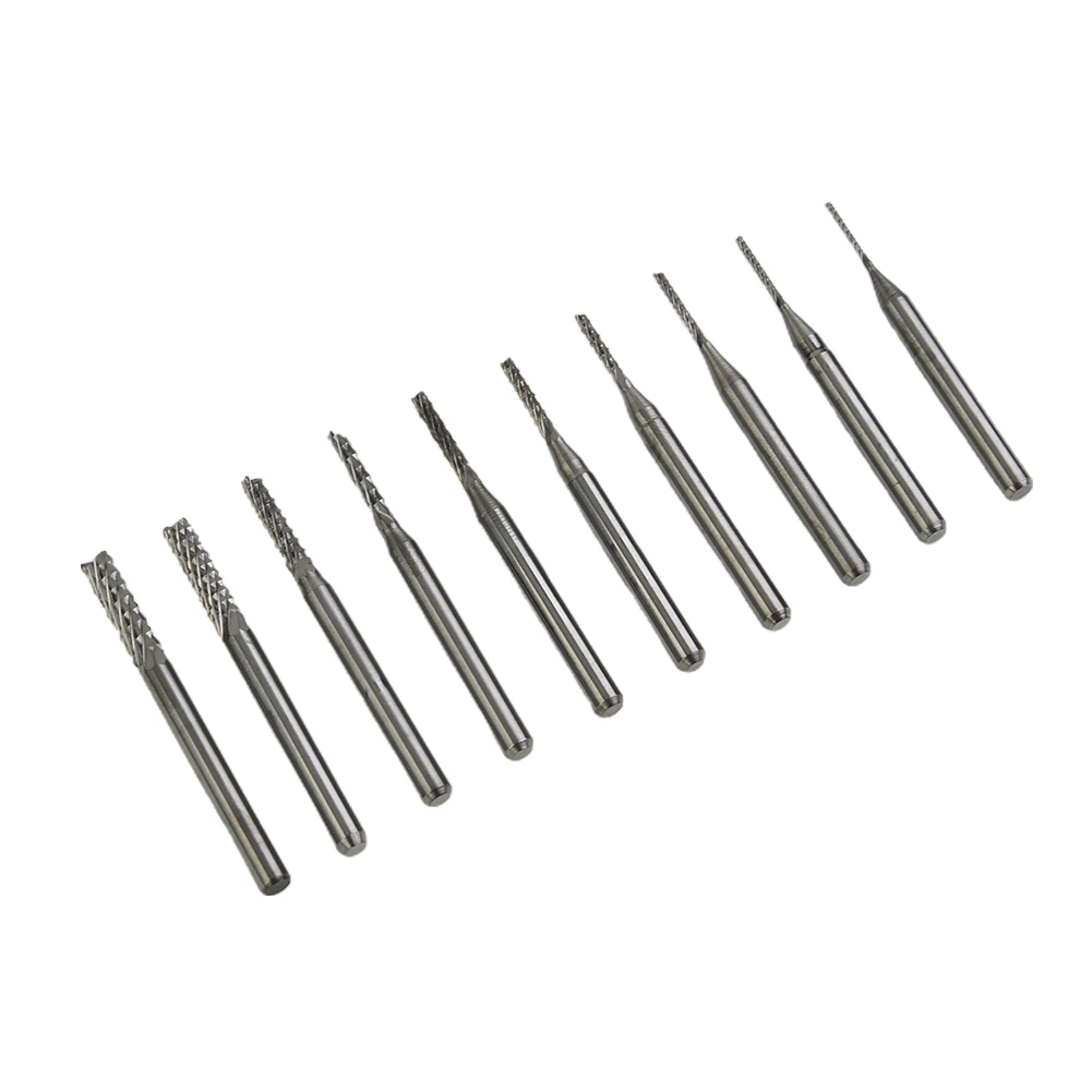 10PCS 0.8-3.175mm PCB Engraving Rotary Drill bit End Mill Tool Cemented carbide Remover 1/8\" Set Cutter CNC Ark
10PCS 0.8-3.175mm PCB Engraving Rotary Drill bit End Mill Tool Cemented carbide Remover 1/8\" Set Cutter CNC Ark