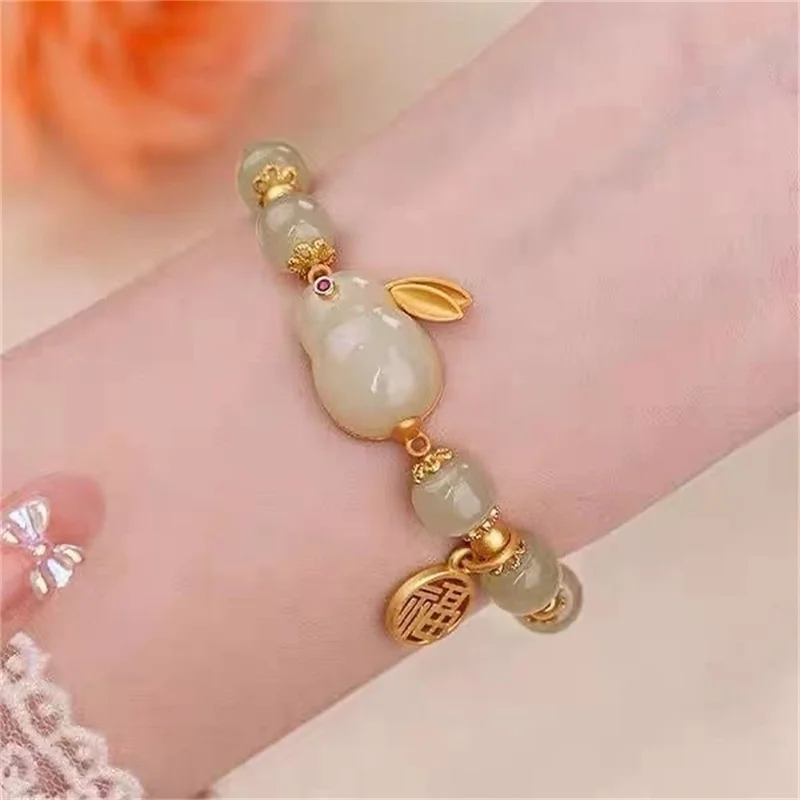 2023 Chinese Style Jade Rabbit Bracelet Lucky Zodiac Rabbit Bracelet To Send Girlfriend Lovers Birthday Friends New Year Gift
2023 Chinese Style Jade Rabbit Bracelet Lucky Zodiac Rabbit Bracelet To Send Girlfriend Lovers Birthday Friends New Year Gift