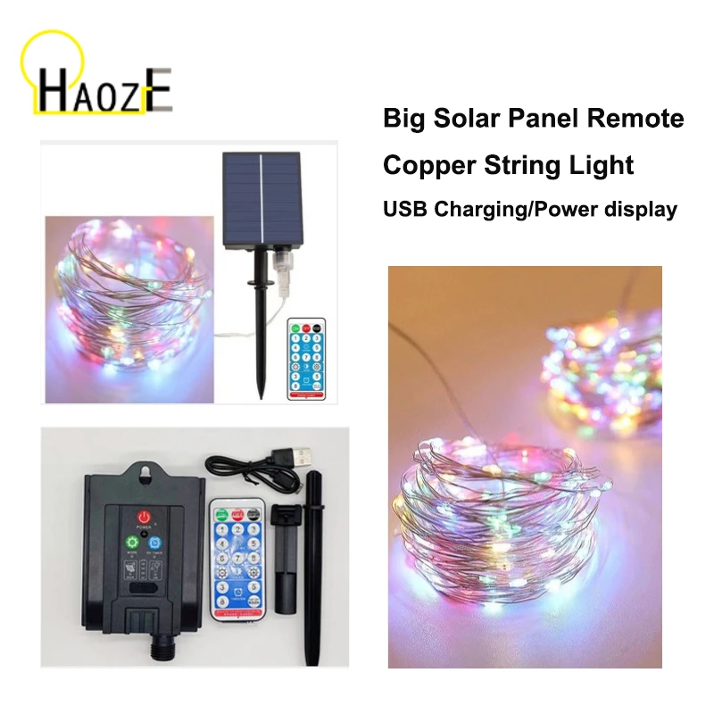 Haoze 42M/52M LED Solar Light Chargeable Remote Control Outdoor Waterproof Fairy Garland String Light Christmas Party Decoration
Haoze 42M/52M LED Solar Light Chargeable Remote Control Outdoor Waterproof Fairy Garland String Light Christmas Party Decoration