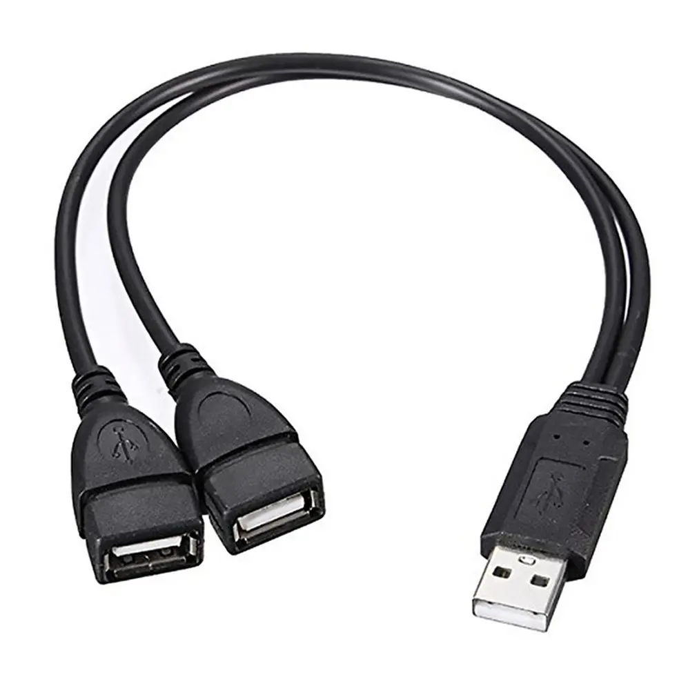 

1 м кабель для передачи данных USB 2,0 двойной USB штекер-гнездо портативный удобный 2 в 1 USB зарядный шнур Удлинительный кабель