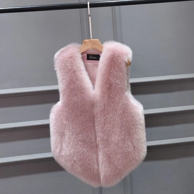 Pink Autumn Winter New Fox Artificial Fur Grass Vest Women's Middle Long Loose Coat Women Vest Sleeveless Over Coat Top Clothes
Pink Autumn Winter New Fox Artificial Fur Grass Vest Women's Middle Long Loose Coat Women Vest Sleeveless Over Coat Top Clothes