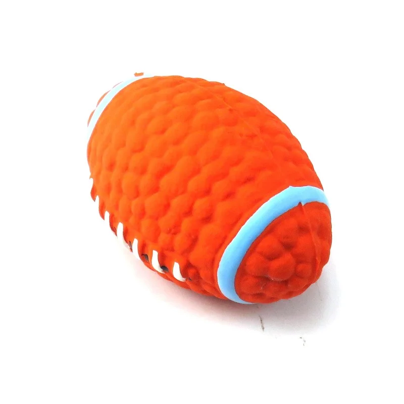 Soft Indestructible Dog Squeaky Toys Aggressive Chewers Rubber Puppy Chewing Rugby Ball
Soft Indestructible Dog Squeaky Toys Aggressive Chewers Rubber Puppy Chewing Rugby Ball