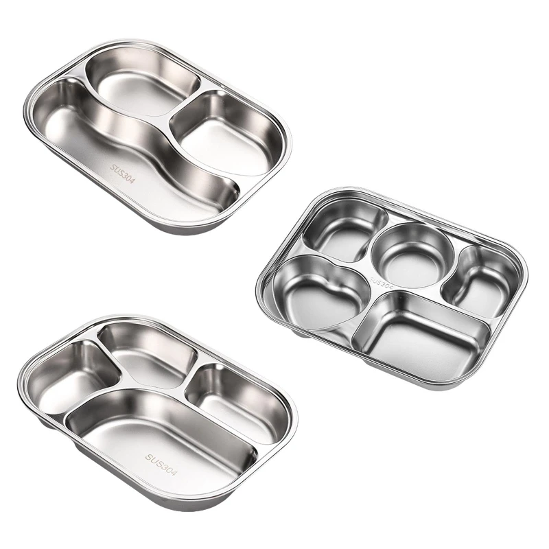 Stainless Steel Divided Dinner Tray Dinner Plates Food Plates Rectangular Compact Serving Plate Metal Plates for Campers
Stainless Steel Divided Dinner Tray Dinner Plates Food Plates Rectangular Compact Serving Plate Metal Plates for Campers