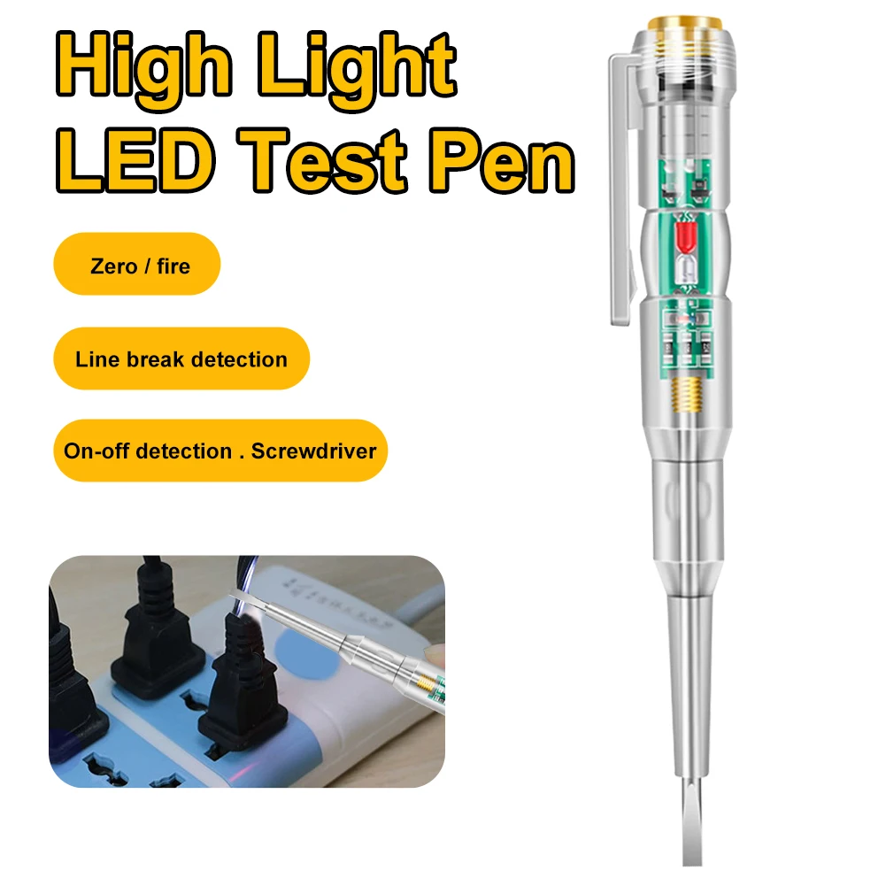 Intelligent Voltage Tester Pen Induced Electric Screwdriver Probe With Indicator Light Voltage Detector Zero Live Wire Tester
Intelligent Voltage Tester Pen Induced Electric Screwdriver Probe With Indicator Light Voltage Detector Zero Live Wire Tester