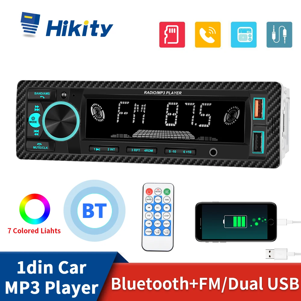 Автомагнитола Hikity, стерео-система 1 din с поддержкой Bluetooth, mp3-плеером и пультом дистанционного управления
Автомагнитола Hikity, стерео-система 1 din с поддержкой Bluetooth, mp3-плеером и пультом дистанционного управления
